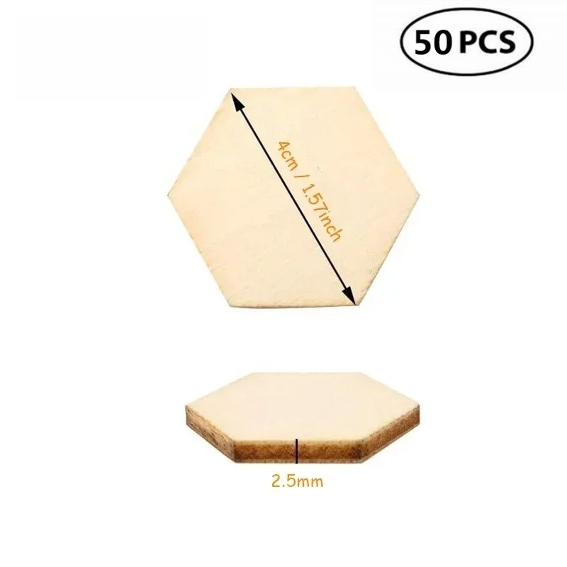 50 pezzi 4 cm pezzi esagonali  - Oud Wood Chip recensione e prezzo